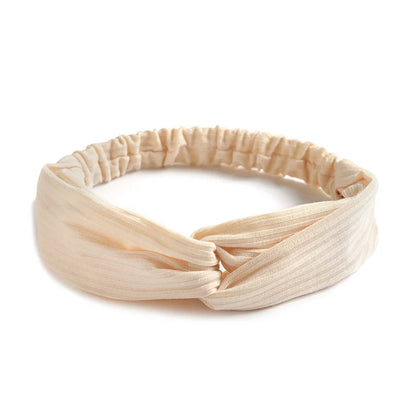 Women Cross Top Knot Headband – Elastic Soft Solid Color Hair Bands, Twisted Knotted Headwrap, Hair Accessories for Girls