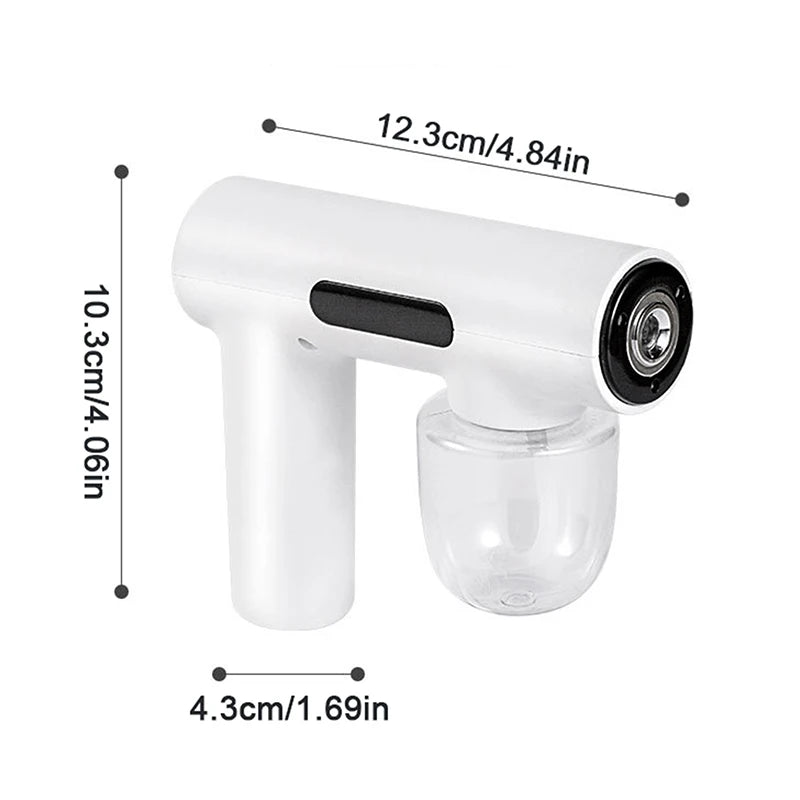 Portable Handheld Electric Disinfection Spray Gun – Rechargeable Atomized Humidifier with Blue Light