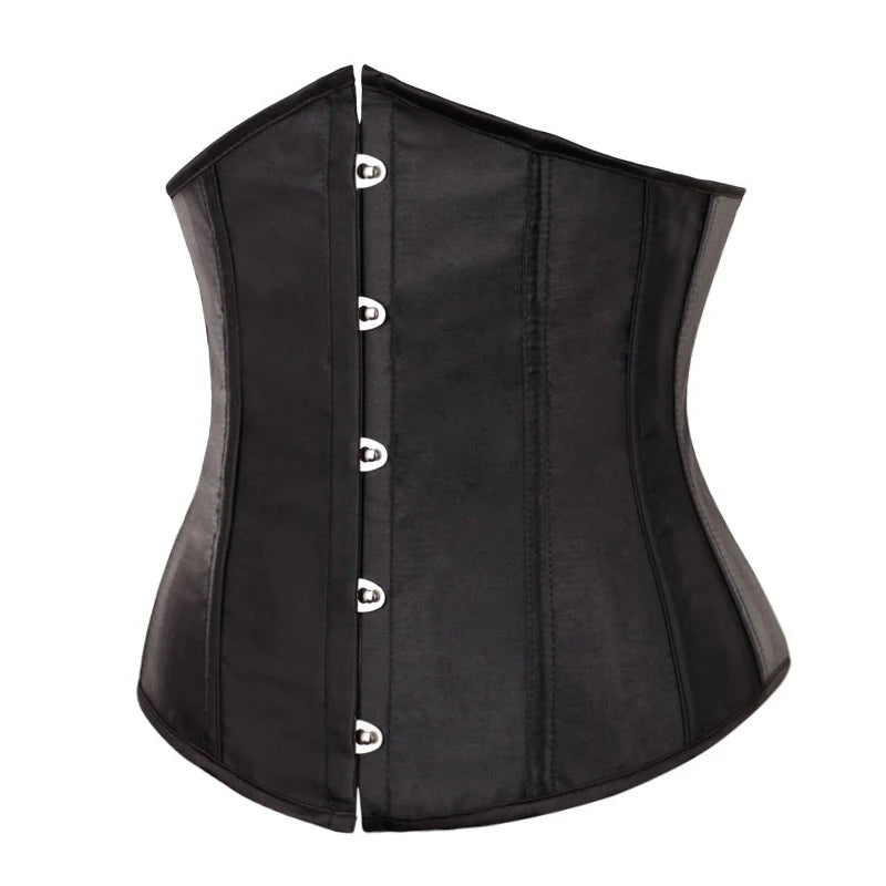 Sculpt Your Curves: Sexy Underbust Corset Waist Slimming Bustier - Steampunk Lace-up Design, Body Shaper and Waist Trainer for Women