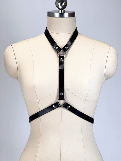 Women’s Punk Fashion Body Harness Belt, Gothic Street Style Waist Corset Suspenders Clothing Accessory