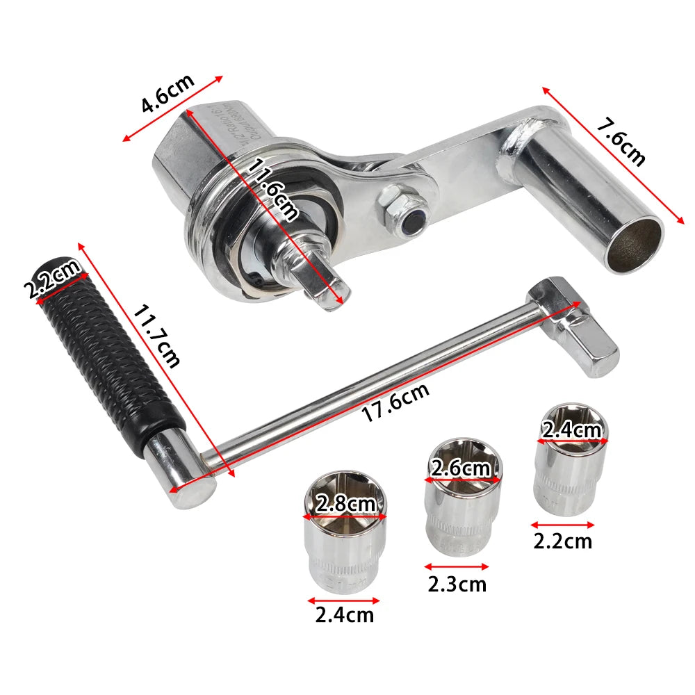 Torque Multiplier Wrench Kit 1/2" – Torsional Lug Nut Remover with 17mm, 19mm, 21mm Sockets