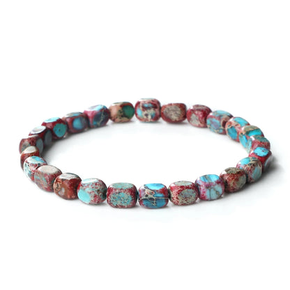 Natural Onyx Stone Bracelet - Bohemian Vintage Charm Elastic Yoga Jewelry for Women & Men