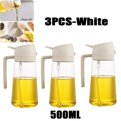 Oil Spray Bottle - 200/300/500ml Cooking Olive Oil Sprayer for BBQ Baking Vinegar & Kitchen Use