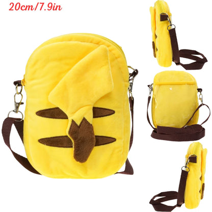 New Pokémon Plush Bag — Pikachu, Mimikyu, Gengar, Lucario, Rowlet, Eevee, Snorlax Soft Stuffed Toy Shoulder Backpack