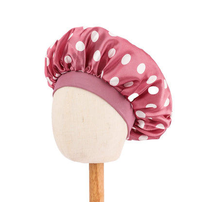 African Print Kids Satin Bonnet - Adjustable Ankara Sleep Cap for Babies & Children, Silk Shower Hat
