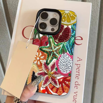 Retro Fruit Pattern iPhone Case - Shockproof Soft Silicone Protective Cover