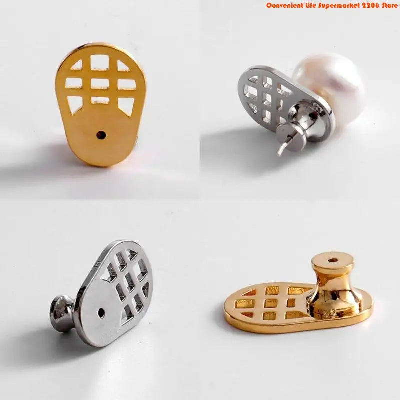 E06E Secure Locking Earring Backs – Sturdy Mesh Support for Heavy Earrings with Comfortable Fit