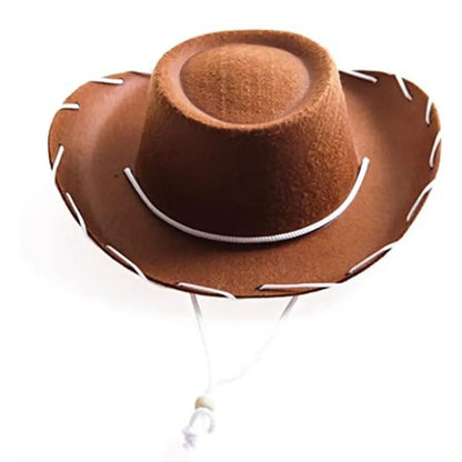 Adjustable Western Cowboy Hat for Kids – Felt Cosplay, Costume Prop, Cowgirl & Princess Party Hat