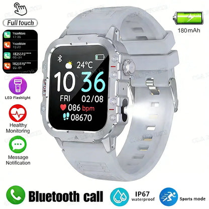 Military Smart Watch HT30 - Outdoor Sports Fitness Tracker with GPS & Bluetooth Calls