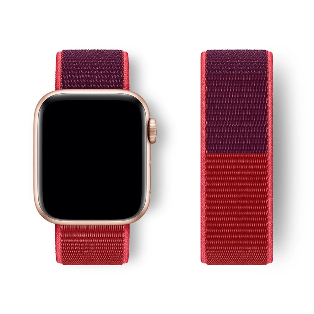 Sport Loop Strap for Apple Watch Band 40mm–49mm – Compatible with Series 3–10, SE & Ultra Adjustable Bracelet