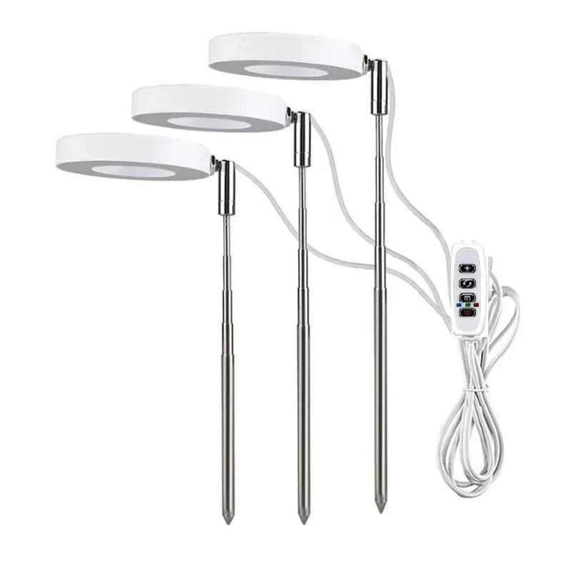LED Full Spectrum Grow Light – Adjustable Dimmable Hydroponic Plant Lamp with Timer for Indoor Gardening