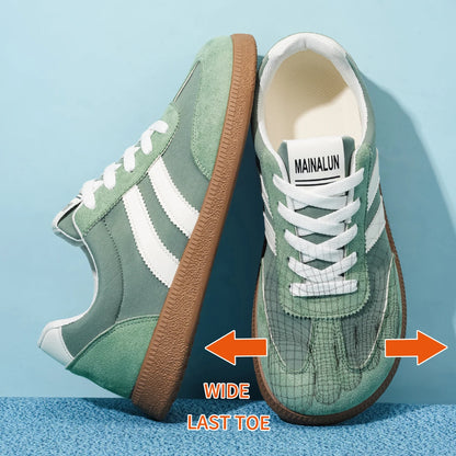 Men’s Wide Width Sneakers - Large Size PU Upper Low-Top Shoes for Work, Travel & Indoor/Outdoor Wear