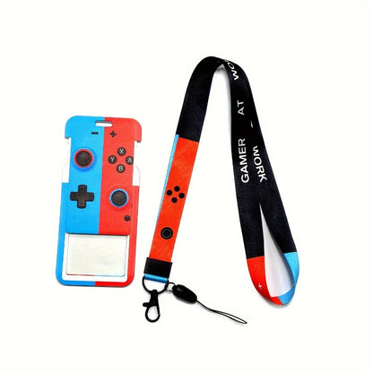 Game Controller Lanyard Badge Holder – ID Card Neck Strap Keychain for Work & Events
