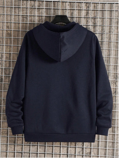 Men's Autumn Zipper Hoodie Jacket – Long Sleeve Loose Fit Casual Streetwear Coat