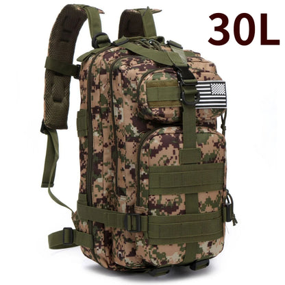 30L/50L Waterproof Nylon Backpack – 1000D Tactical Outdoor Bag for Camping, Hiking, Fishing & Hunting