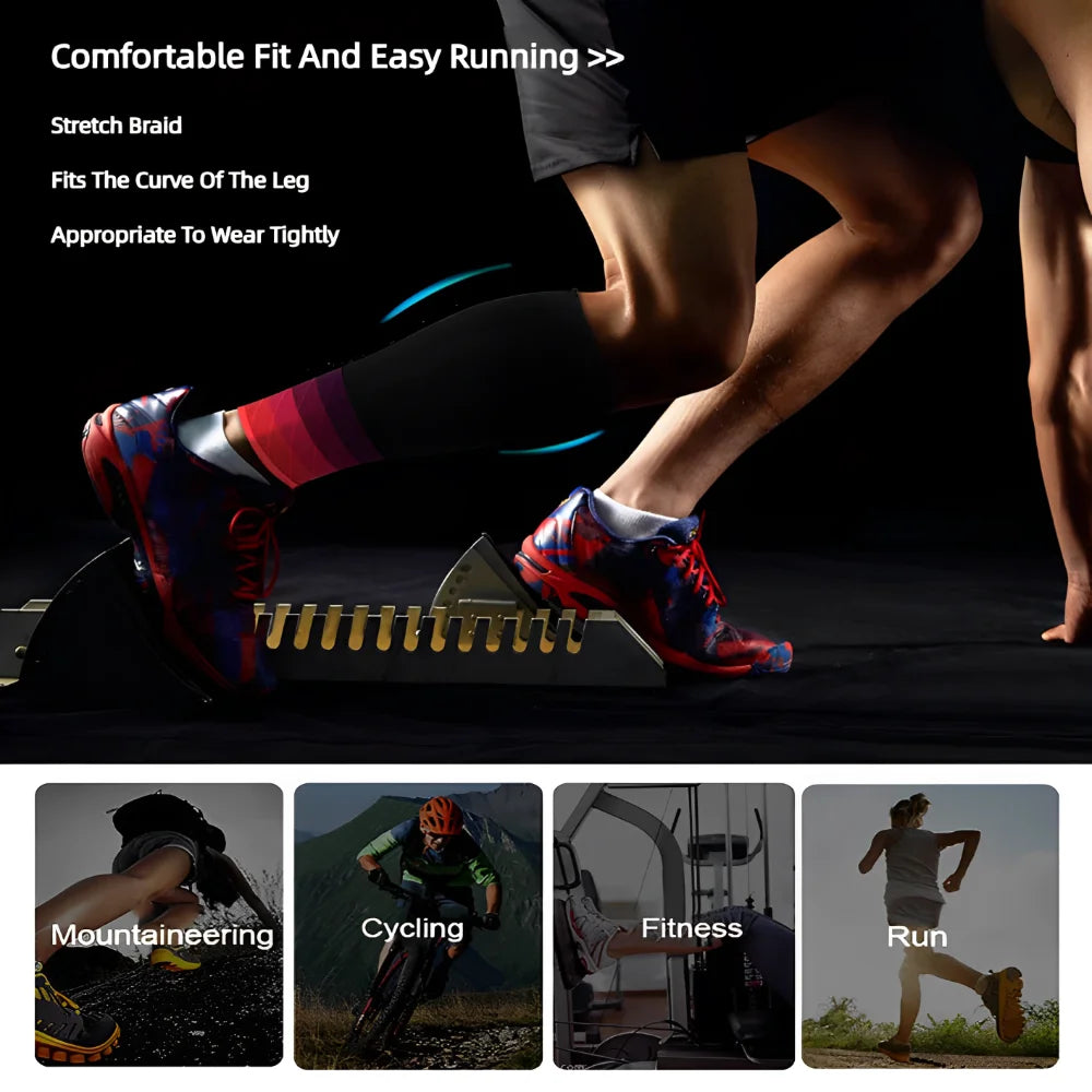 Calf Compression Sleeves - 20-30mmHg Running Leg Sleeves for Shin Splints, Varicose Veins & Fatigue Relief for Men & Women