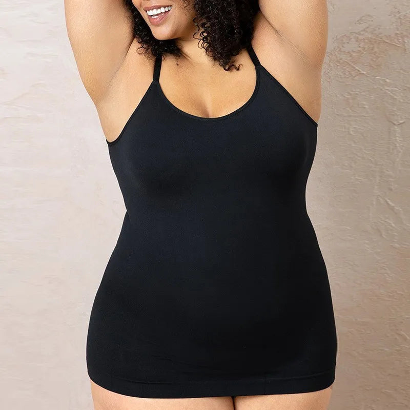 Women’s Tummy Control Shapewear Tank Top - Seamless Compression Waist Trainer Slimming Cami Body Shaper