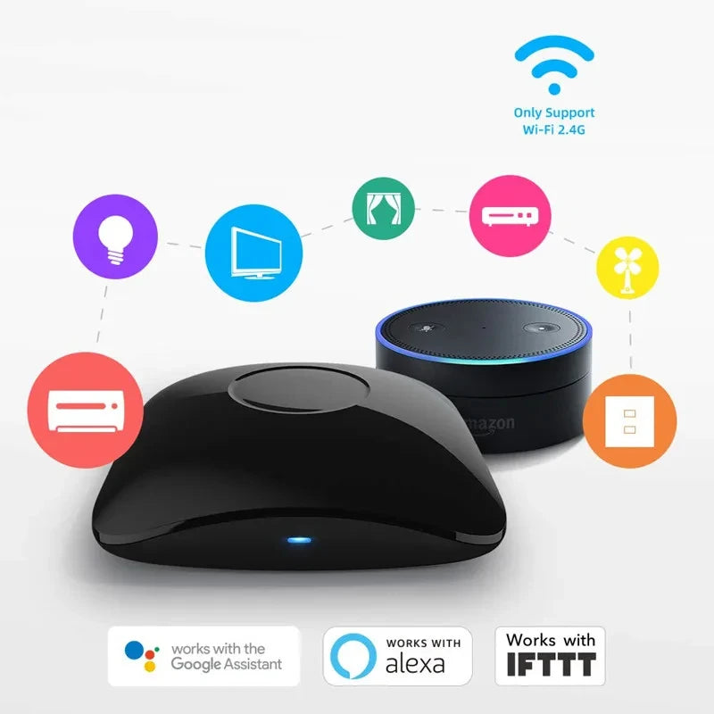 Broadlink RM4 Pro Universal Smart Remote – IR/RF/WiFi Control, Works with Alexa & Google Home