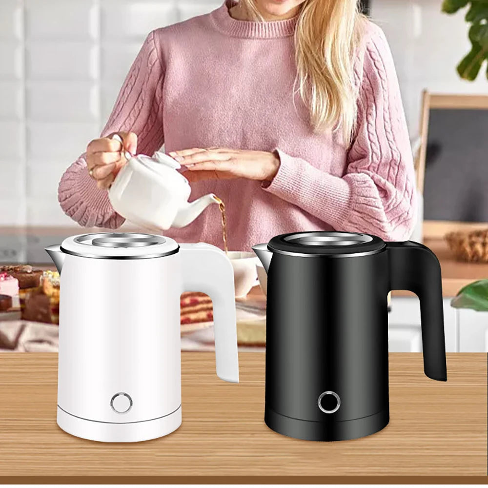 Travel Electric Kettle 0.8L - Portable Stainless Steel Water Boiler for Tea and Coffee, Smart Pot for Family Trips and Hotels