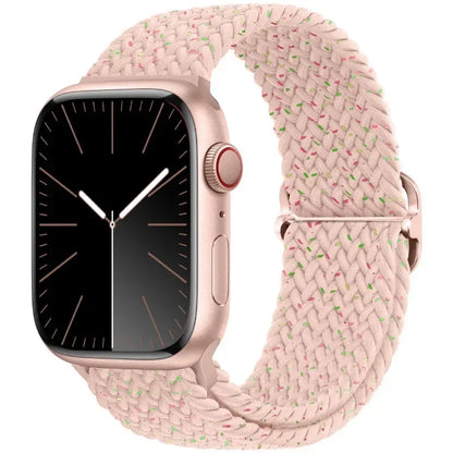 Braided Nylon Apple Watch Band – Adjustable Sport Strap Compatible with Ultra 2, Series 10/9/8/7/6/SE (40–49mm) Wrist Bracelet