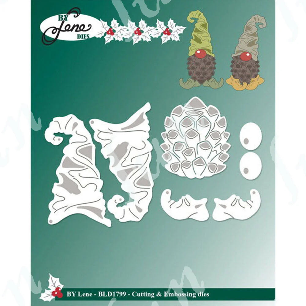 Tall Elf Metal Cutting Dies – Pine Cone Gnome Scrapbooking, Mailbox Craft Supplies for DIY Photo Albums
