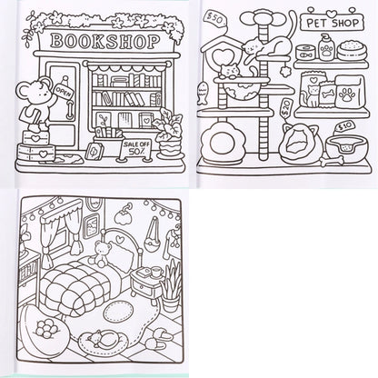 Into the Garden Coloring Book for Adults & Teens - Bold & Simple Designs with Plants, Flowers & Cute Animals