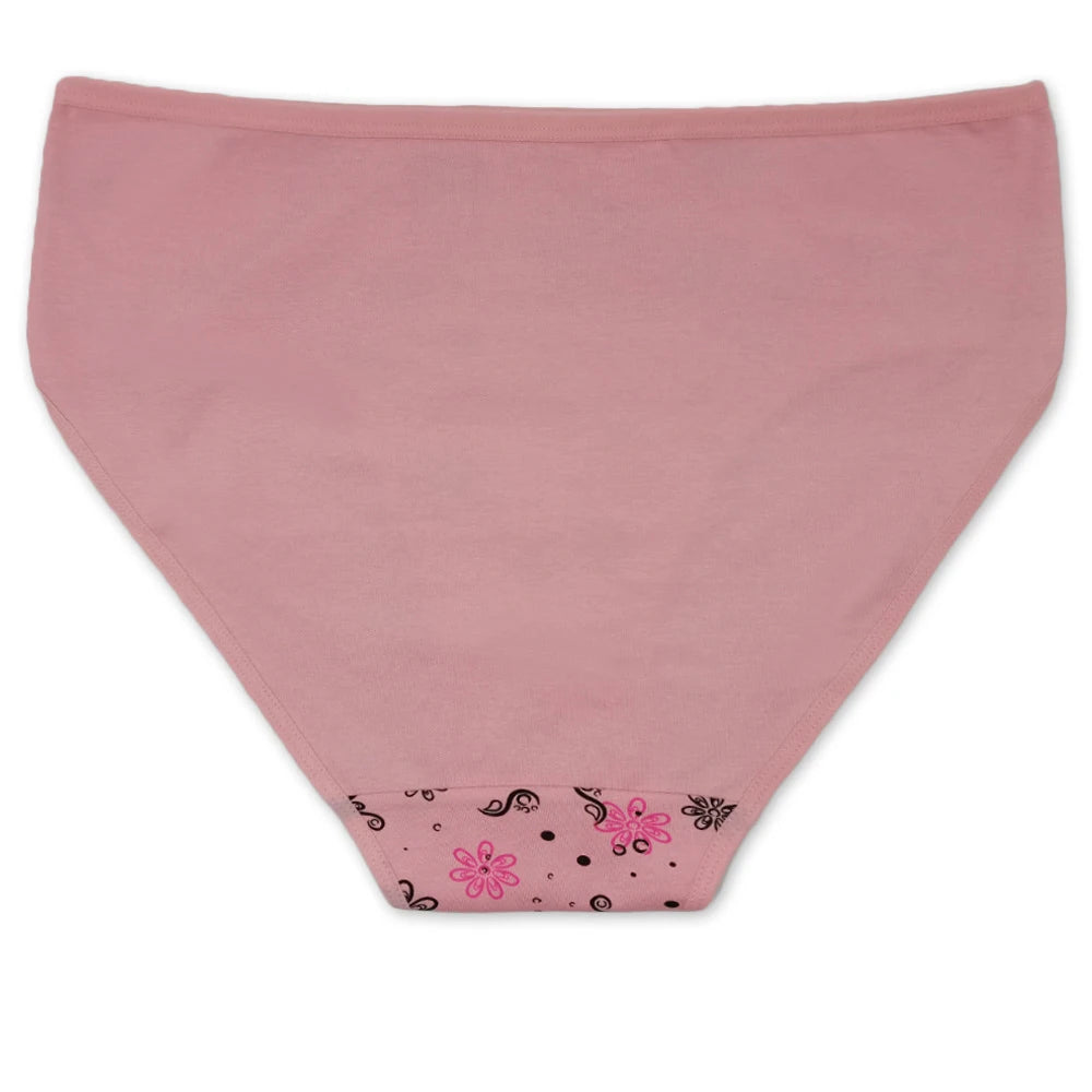 Women’s Cotton Briefs Set - Sexy Print Mid-Rise Plus Size Panties 2XL-4XL Soft Breathable Underwear 6Pcs
