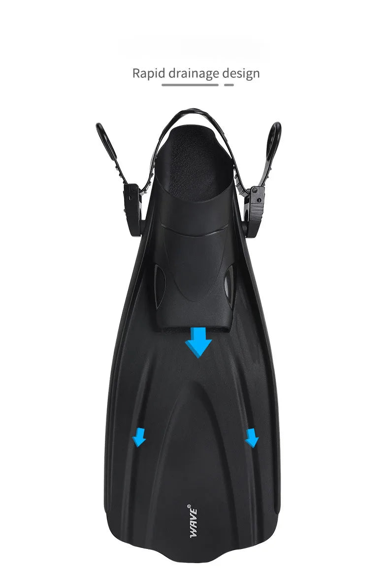 Oulylan Adjustable Short Swim Fins – Portable Snorkel Flippers for Adults, Beginner Diving & Water Sports Gear for Men