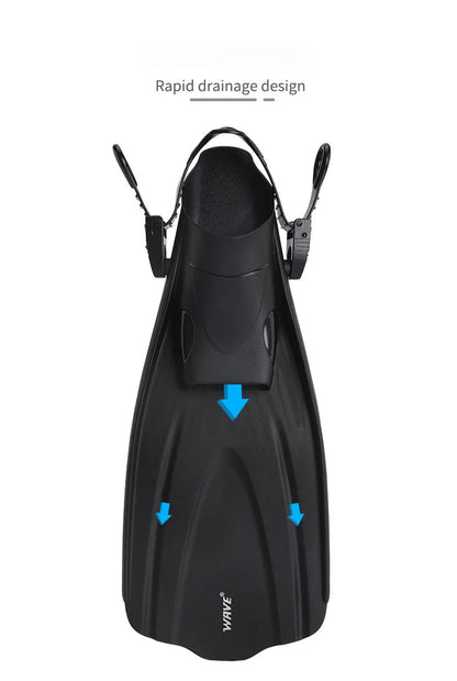 Oulylan Adjustable Short Swim Fins – Portable Snorkel Flippers for Adults, Beginner Diving & Water Sports Gear for Men