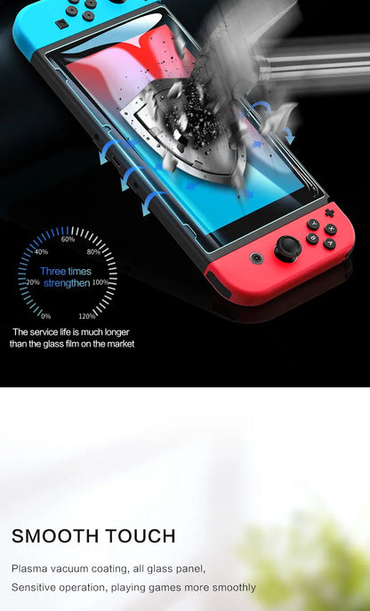 SmartDevil HD Tempered Glass Screen Protector – Full Cover for Nintendo Switch, Switch Lite & OLED