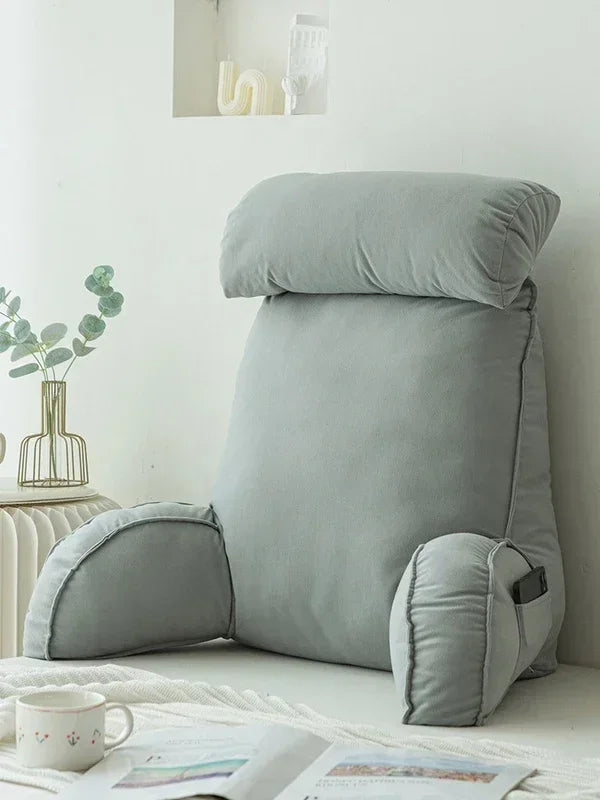 Triangular Headboard Wedge Pillow – Large Reading Backrest Support Cushion for Bed Sleeping & Positioning Comfort Bolster