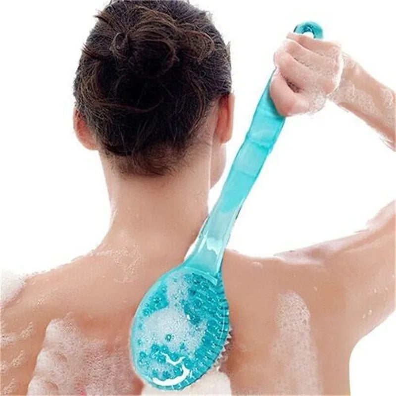 Long Handle Bath Brush - Soft Hair Back Scrubber Shower Brush for Body Cleaning, Massage & Spa Care