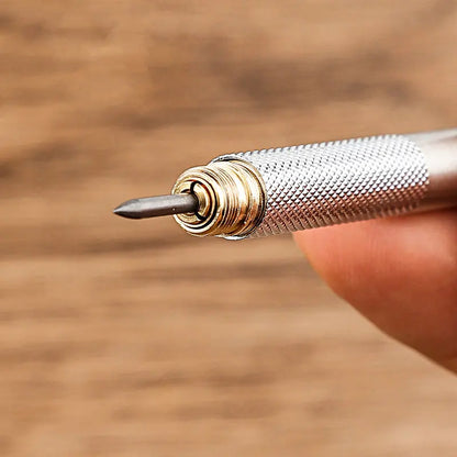 Full Metal Mechanical Pencil Set - 0.3  0.5  0.7  0.9  1.3  2.0 mm - Art Drawing & Painting Automatic Pencil with Leads - Office & School Supply