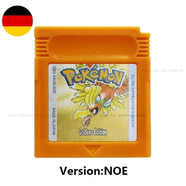 GBC Pokémon Game Cartridge Bundle – Red, Blue, Crystal, Gold, Silver, Yellow & Green, Multi-Language