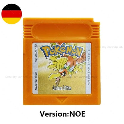 GBC Pokémon Game Cartridge Bundle – Red, Blue, Crystal, Gold, Silver, Yellow & Green, Multi-Language