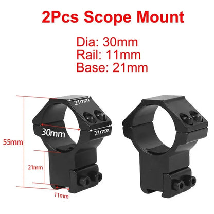 Hunting Rifle Scope Mount Ring – 25.4mm/30mm Tactical Scope & Flashlight Holder for 11mm/20mm Picatinny Rail