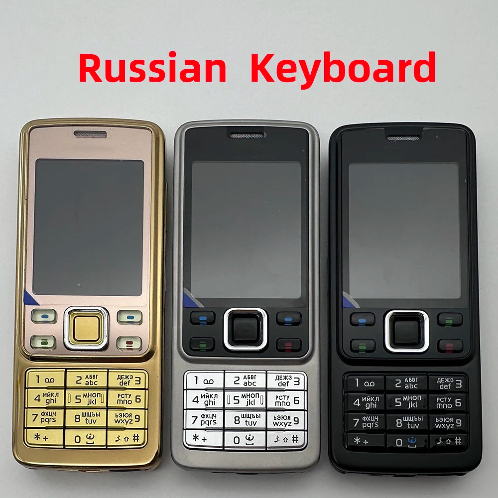 Original Nokia 6300 GSM 2G Mobile Phone – Bluetooth, Multi-Language Keyboard (Russian, Arabic, Hebrew, English), 2007 Used Cellphone