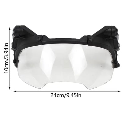BOOIU Adjustable Tactical Helmet – FAST MICH Helmet with Detachable OP Goggles, Anti-Fog & Anti-Riot CS Protective Gear