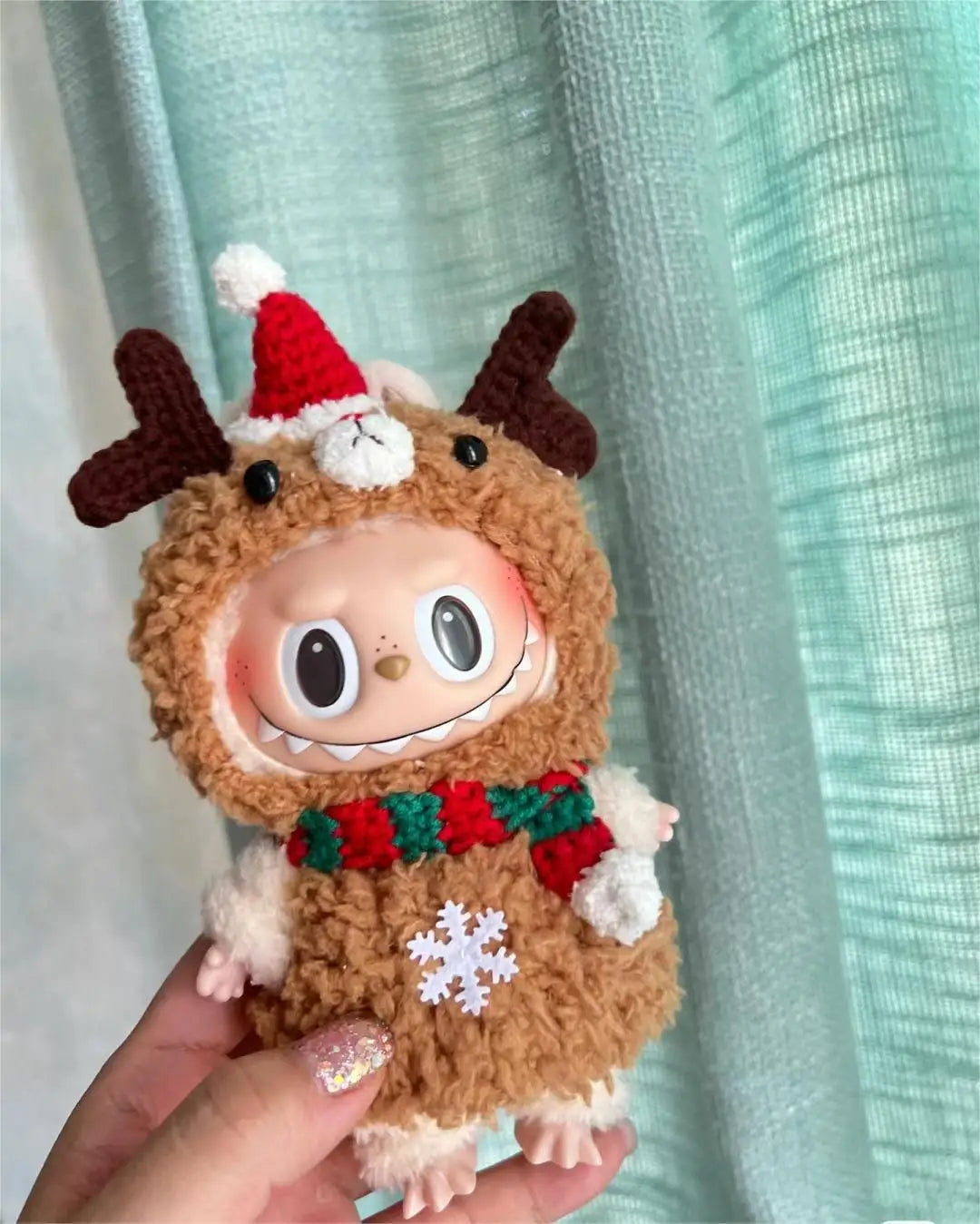 Labubu 17cm Doll Clothes Only — Fashion Hoodie Outfit for Model Dolls, Cute Xmas Accessory