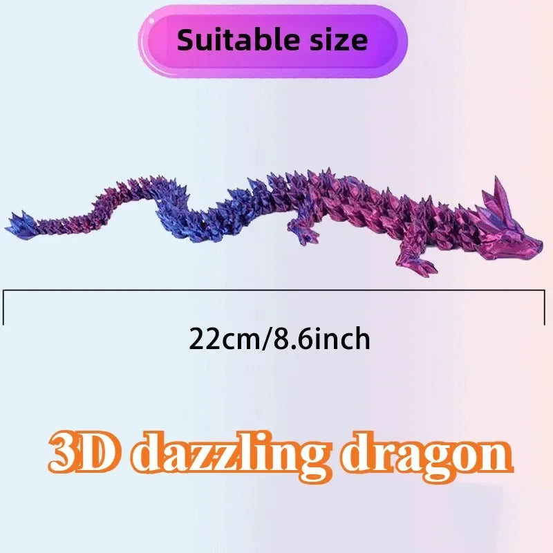 1/2PCS 3D Printed Dragon Egg with Full Articulated Movable Dragon Model — Rotatable Desktop Ornament & Kids Toy
