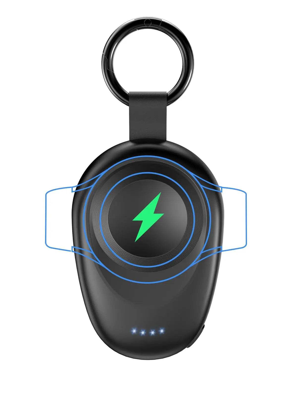 1400mAh Portable Wireless Charger & Power Bank — Magnetic Keychain Charging for Galaxy Watch 7/Ultra/6/5 Pro/4/3/Active 2