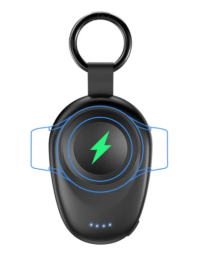 1400mAh Portable Wireless Charger & Power Bank — Magnetic Keychain Charging for Galaxy Watch 7/Ultra/6/5 Pro/4/3/Active 2