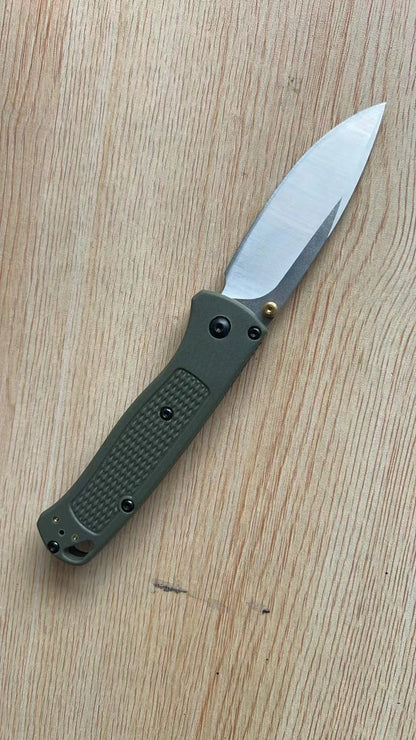 BM Bugout EDC Folding Pocket Knife – Black/White Blade Tactical Survival Knife for Outdoor, Rescue & Everyday Carry