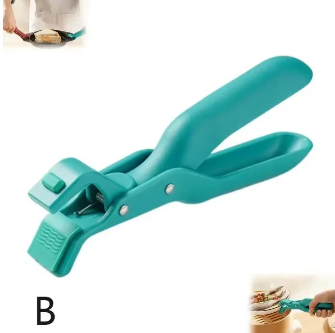 Non-Slip Silicone Pot and Pan Gripper - Heat-Resistant Dish Retriever Tongs for Bowls, Plates, Air Fryers, and Camping