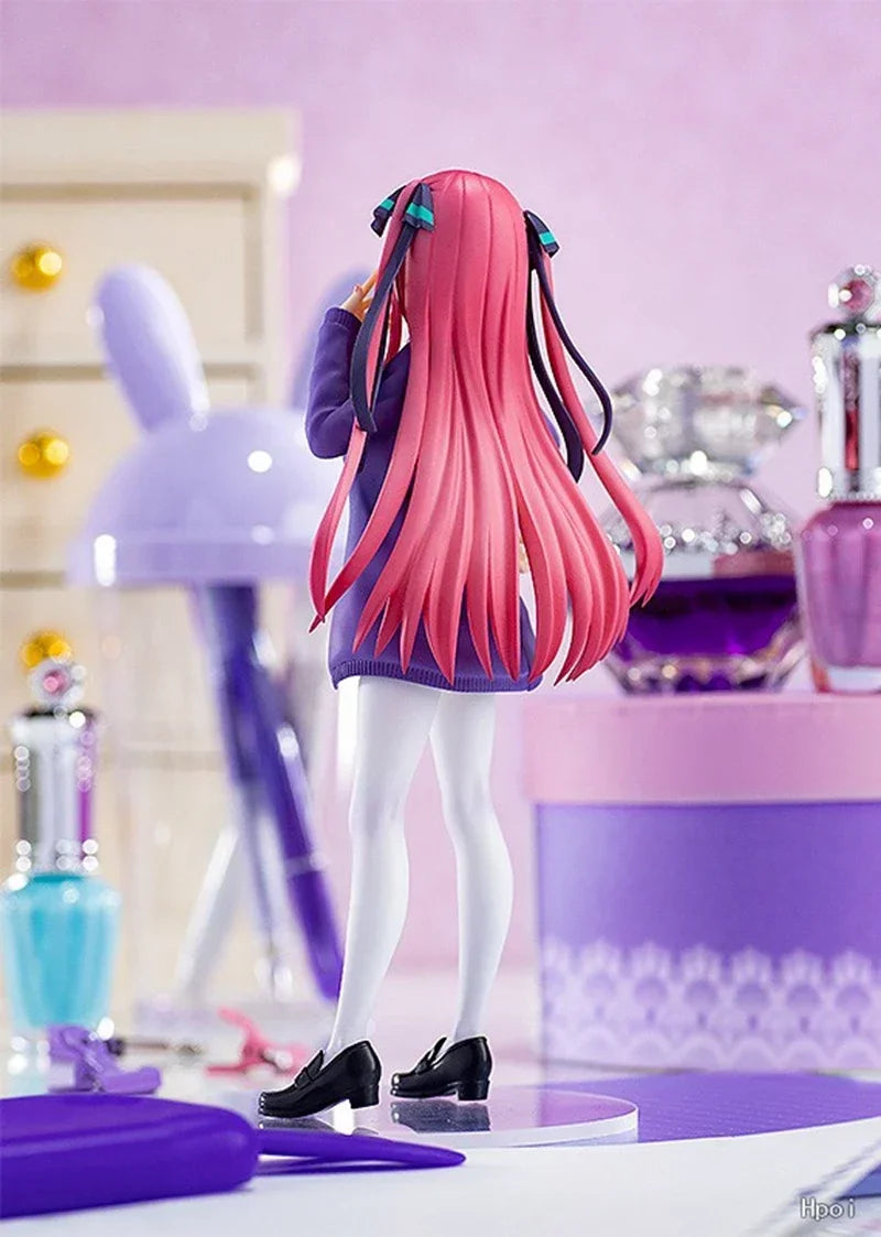 18cm Quintessential Quintuplets Anime Figure – Nakano Ichika Nino Itsuki PVC School Uniform Doll Toy