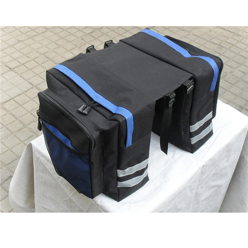 MTB Bicycle Rear Rack Carrier Bag - Durable Double Side Trunk Luggage Pannier, Cycling Travel Seat Bag