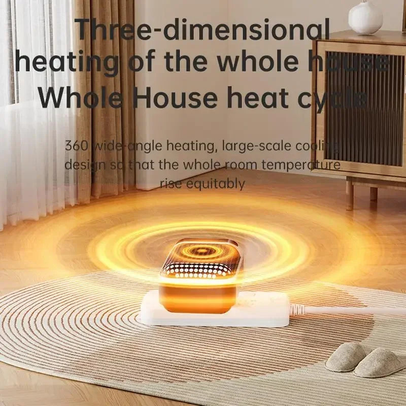 Portable Plug-In Wall Outlet Heater - Compact Electric Space Heater with Remote Control for Bathroom, Bedroom & Home Use