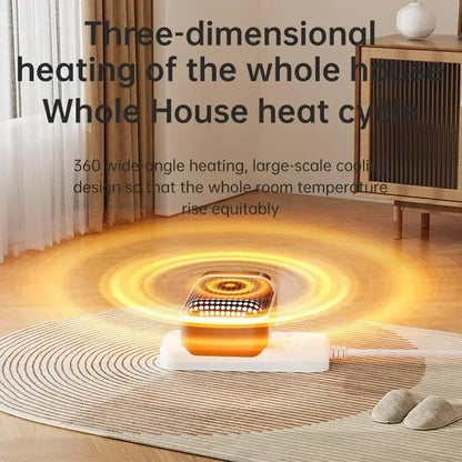 Portable Plug-In Wall Outlet Heater - Compact Electric Space Heater with Remote Control for Bathroom, Bedroom & Home Use