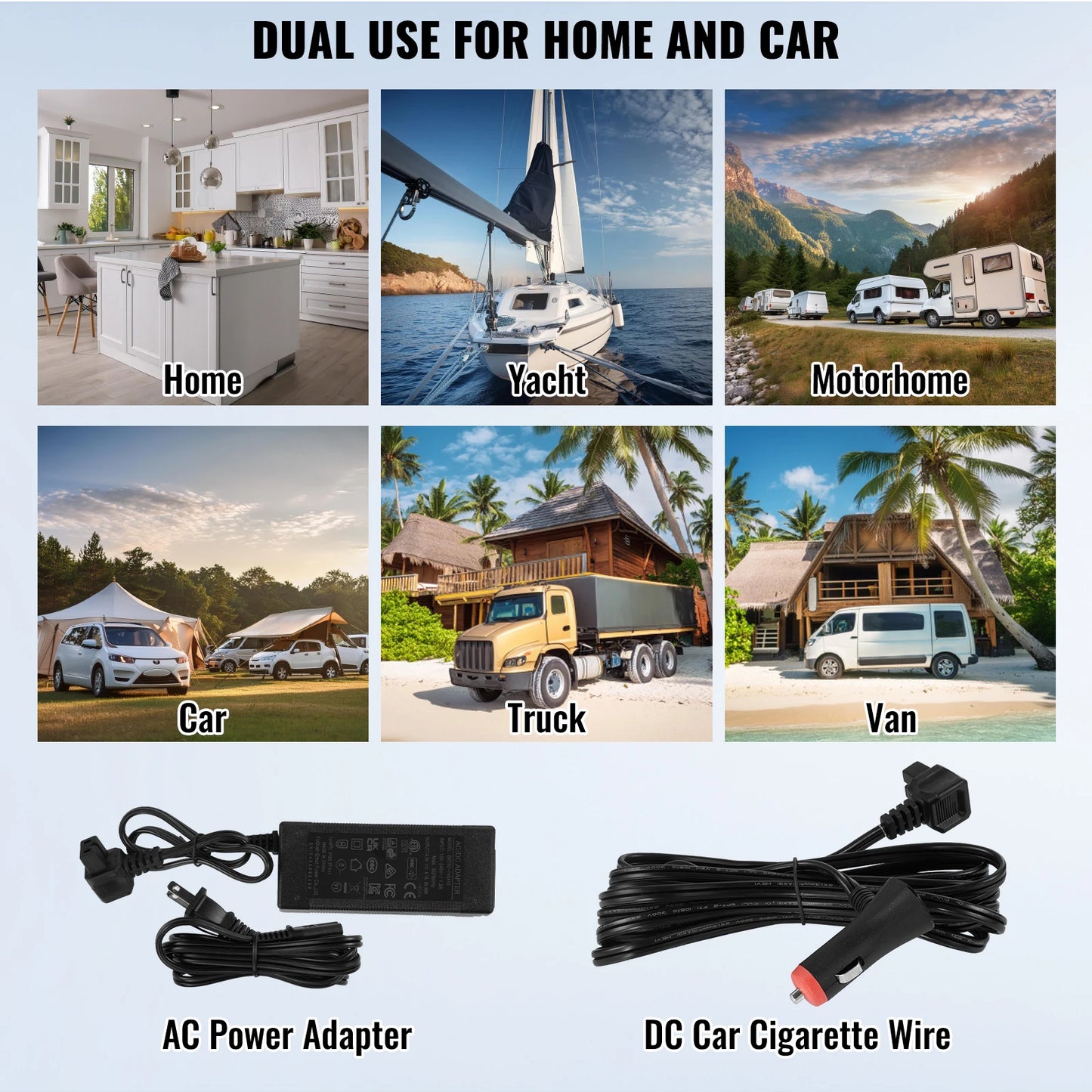 SucceBuy Portable Car Refrigerator — 8L–75L Single & Dual Zone Fridge with Bluetooth Temperature Control for Camping & RV