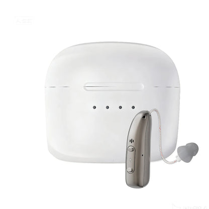 Mirasing Bluetooth Hearing Aid - Rechargeable RIC BTE with Noise Reduction & Charging Case